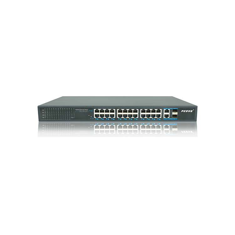 450W 24 ports POE switch 1G 2 Uplink 2 SFP