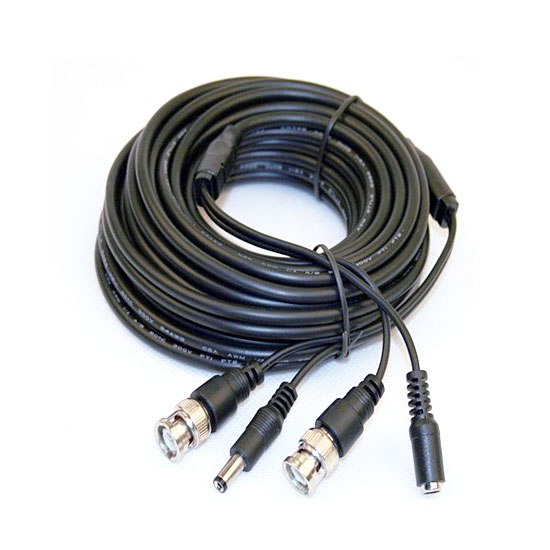Pre made BNC DC video power coaxial cable 20m