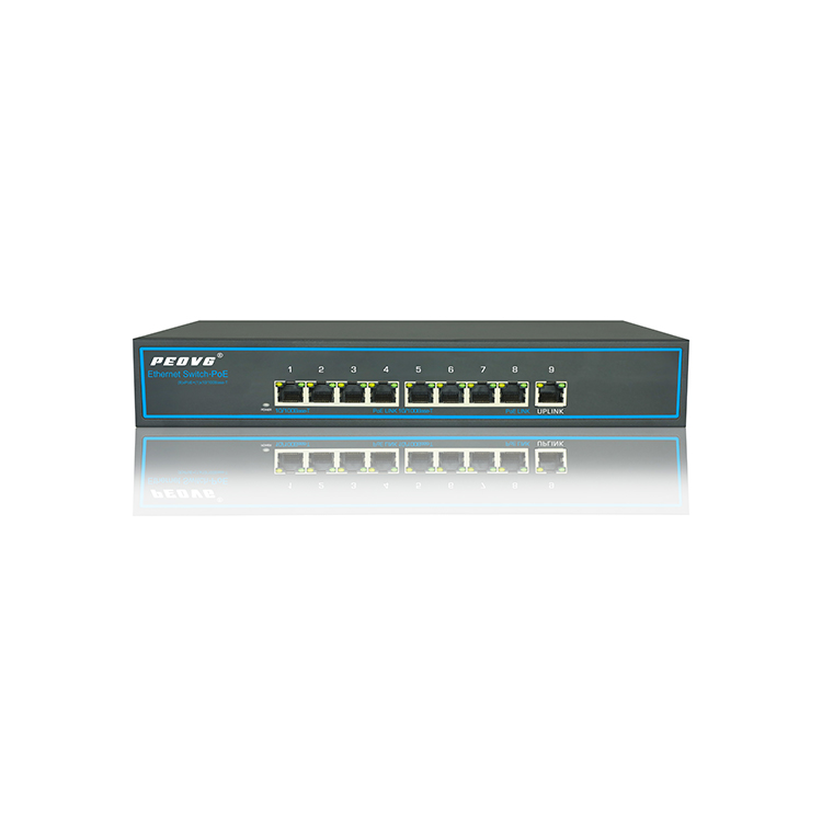 100Mbit 8 Ports PoE Switch 250W Power built in