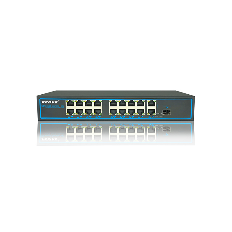 150W 16 ports POE ethernet switch one key CCTV