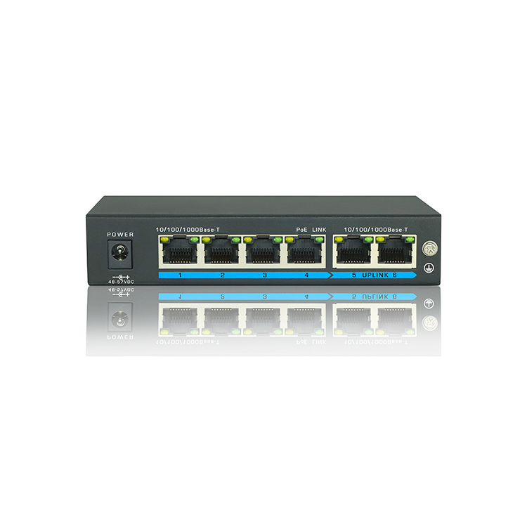 2 Uplink 120W 4 ports POE switch Gigabit