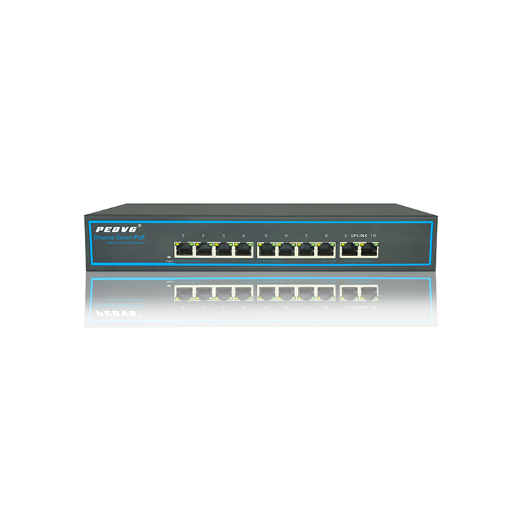 150W 8 ports POE switch 1G 2 Uplink