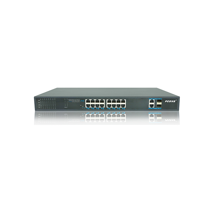 150W 16 ports POE switch 1G 2 Uplink 2 SFP